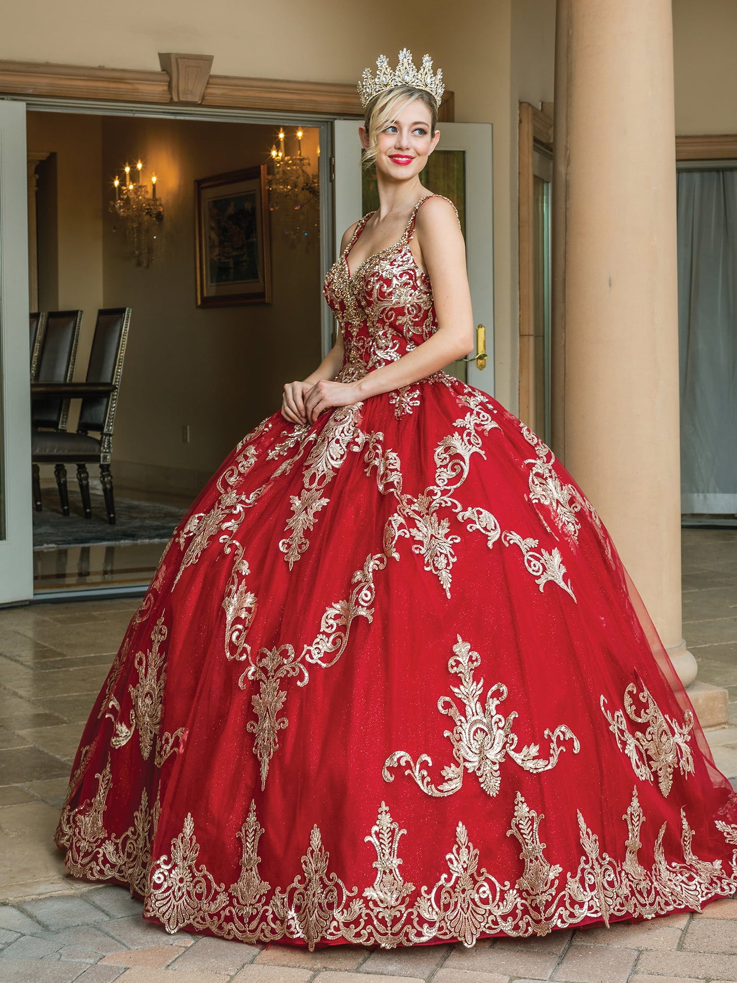 DQ25-1651 EMBROIDERED BODICE WITH CRYSTAL ACCENTS