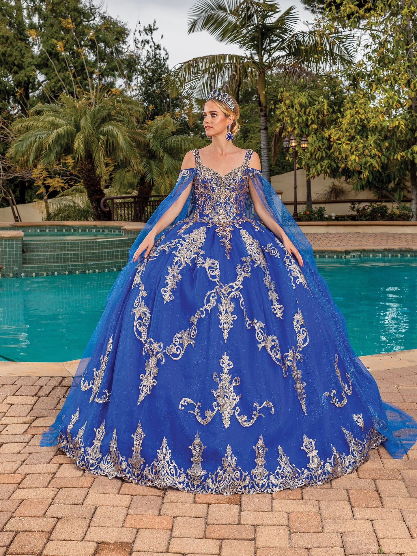 DQ25-1651 EMBROIDERED BODICE WITH CRYSTAL ACCENTS