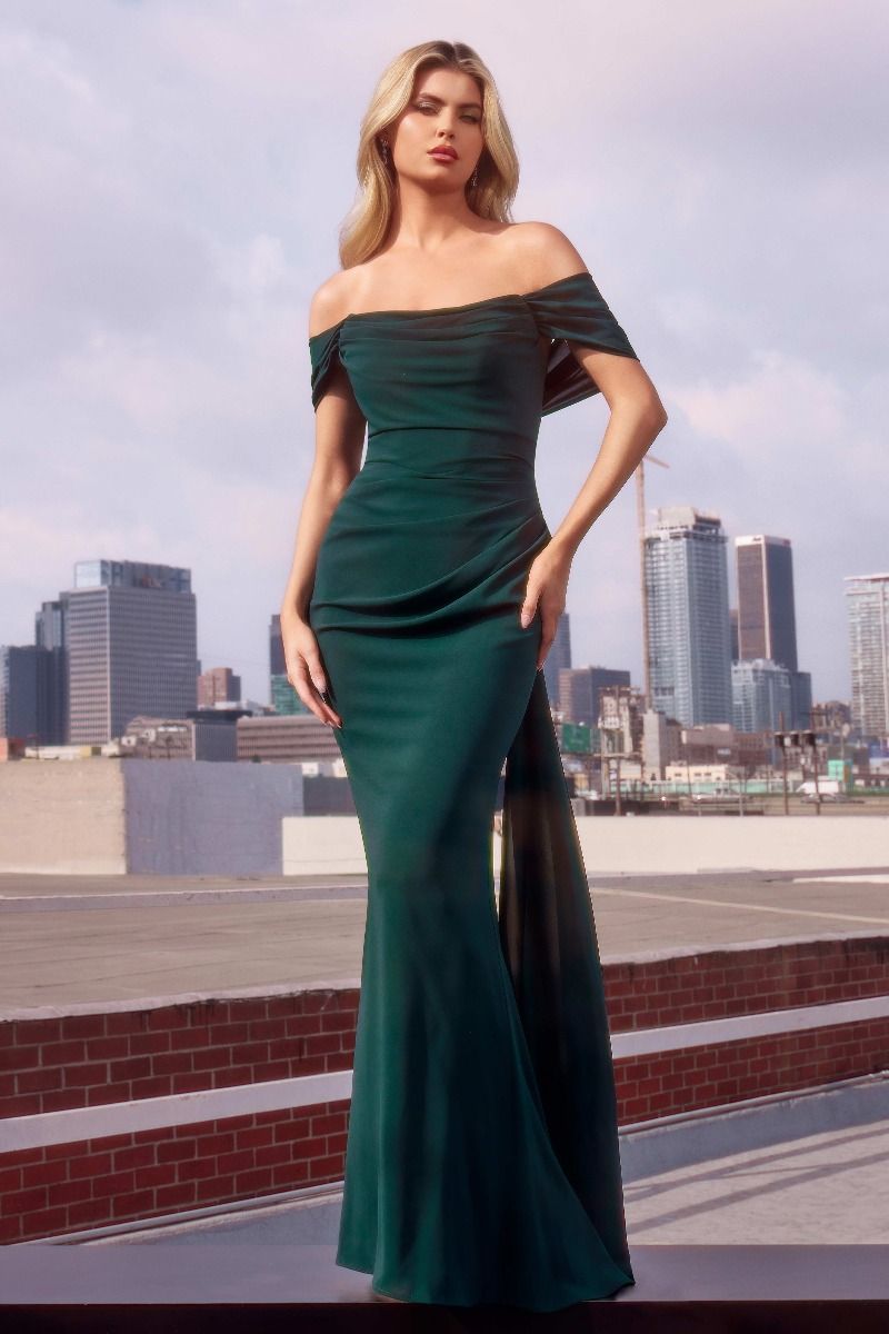 CD25-7433 VERSITILE TIE CHIFFON DRESS