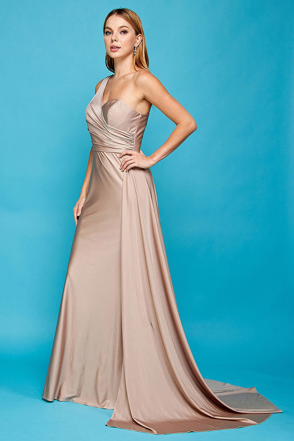 ADORA-3020 ONE SHOULDER SIDE SASH