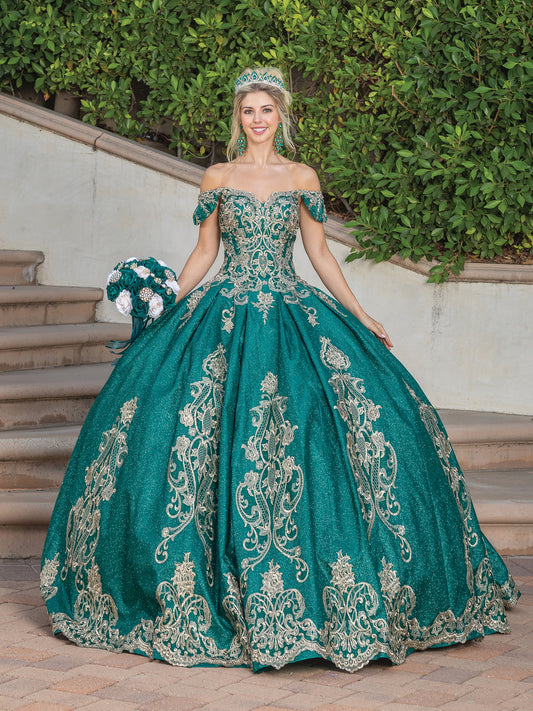 DQ25-1769 GLAMOROUS OFF-THE-SHOULDER BALL GOWN WITH INTRICATE EMBROIDERY