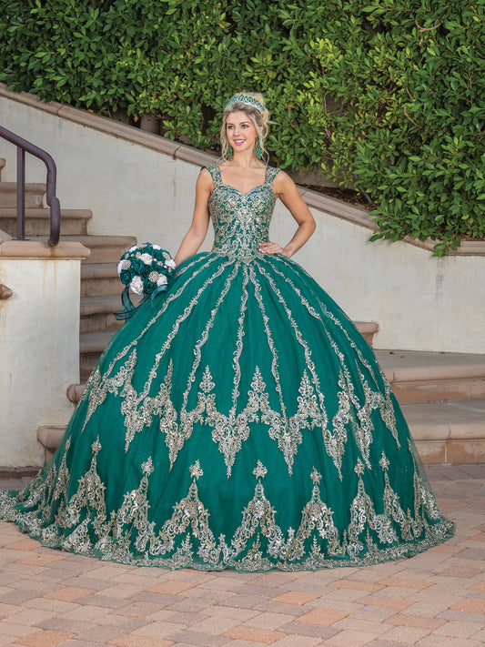 DQ25-1779 SLEEVELESS GOWN WITH INTRICATE EMBELLISHMENTS
