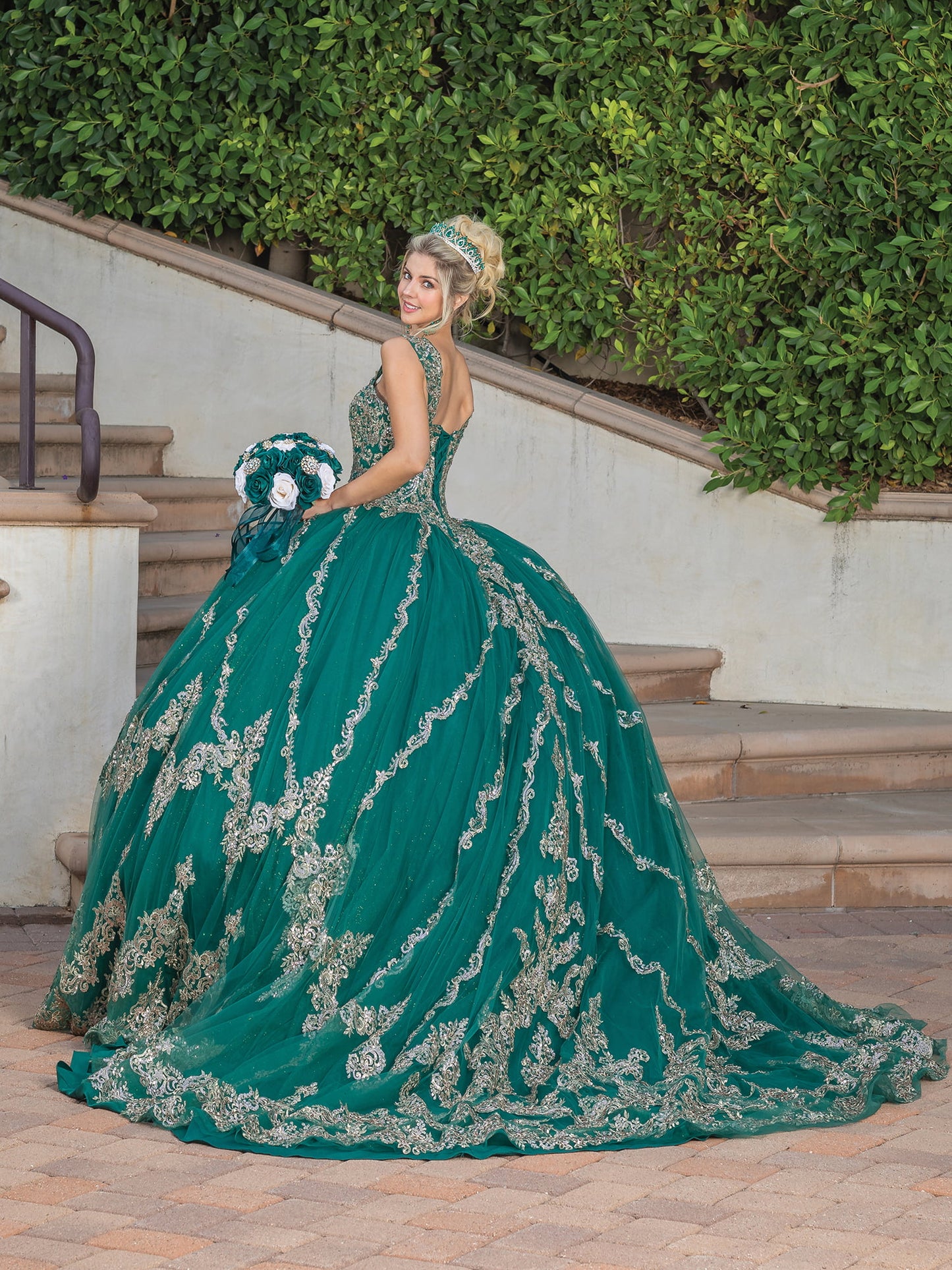 DQ25-1779 SLEEVELESS GOWN WITH INTRICATE EMBELLISHMENTS