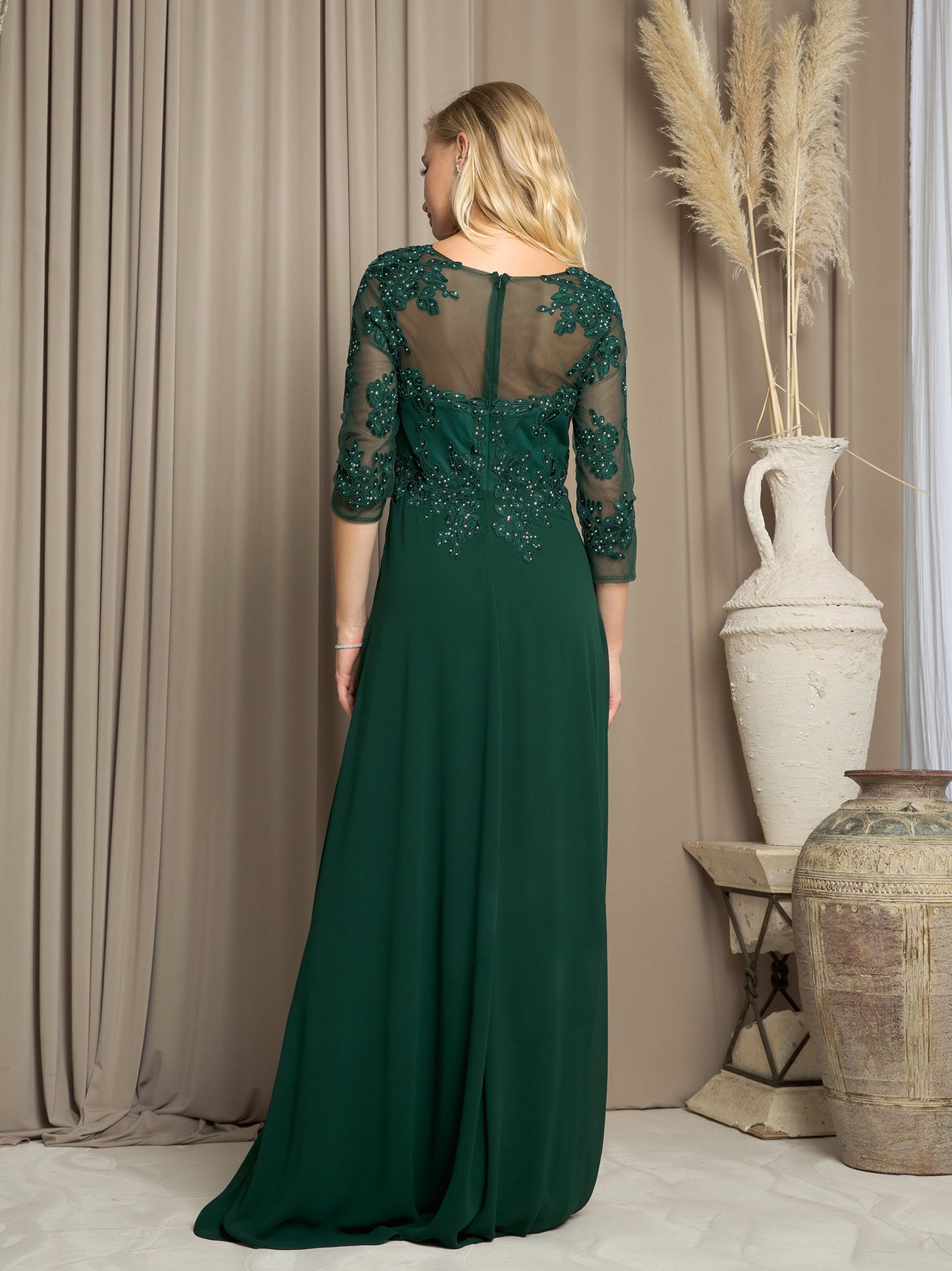 EA24-5164 Mama Long Gown With 3/4 Sleeve