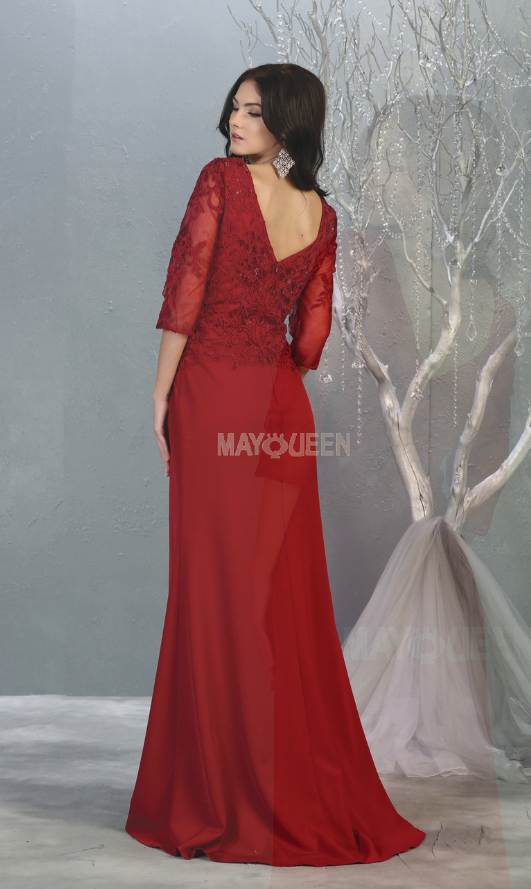 MQ24-MQ1783 LACE 3/4 SLEEVES LENGTH GOWN