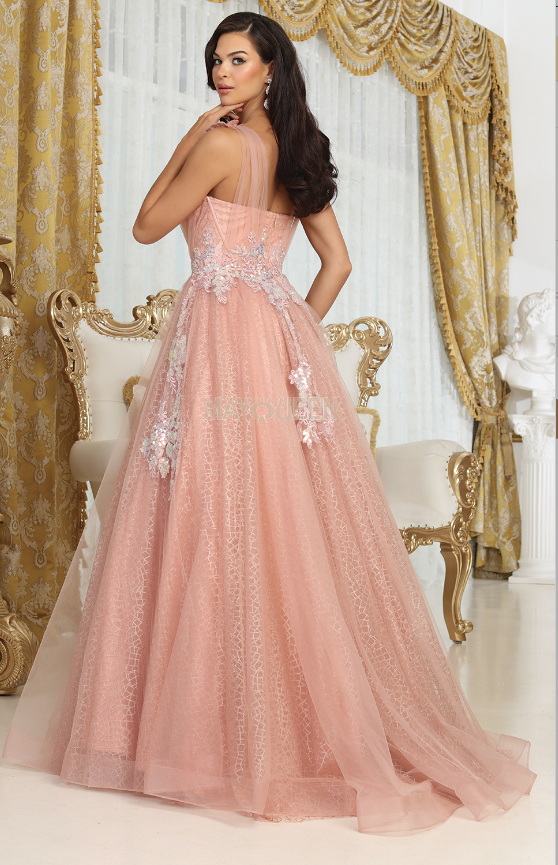 MQ24-RQ8080 SEQUIN DETAIL FLORAL BALL GOWN