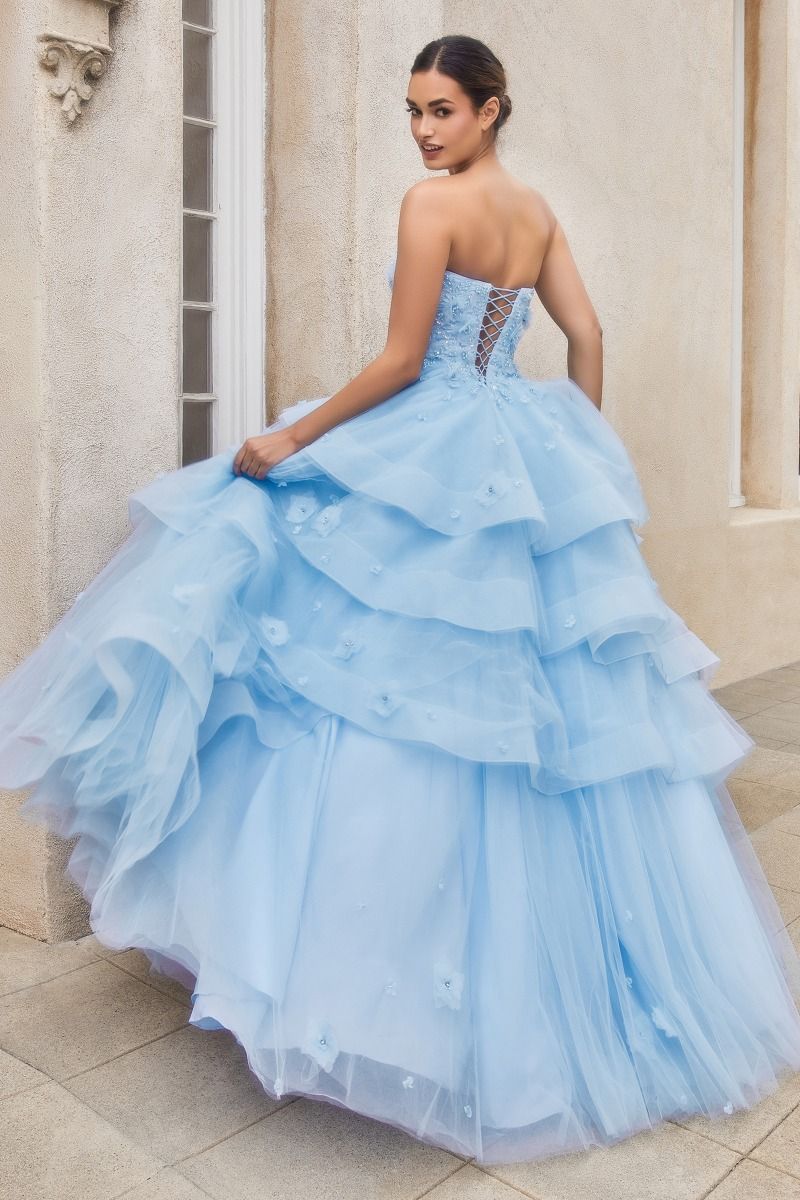 CD24-A1220 PEONY PETAL COUTURE LAYERED BALL GOWN