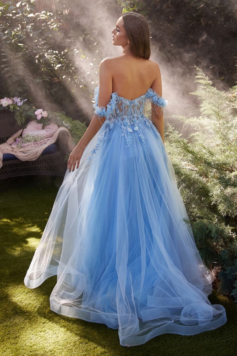 CD24-A1237 OFF THE SHOULDER A-LINE GOWN