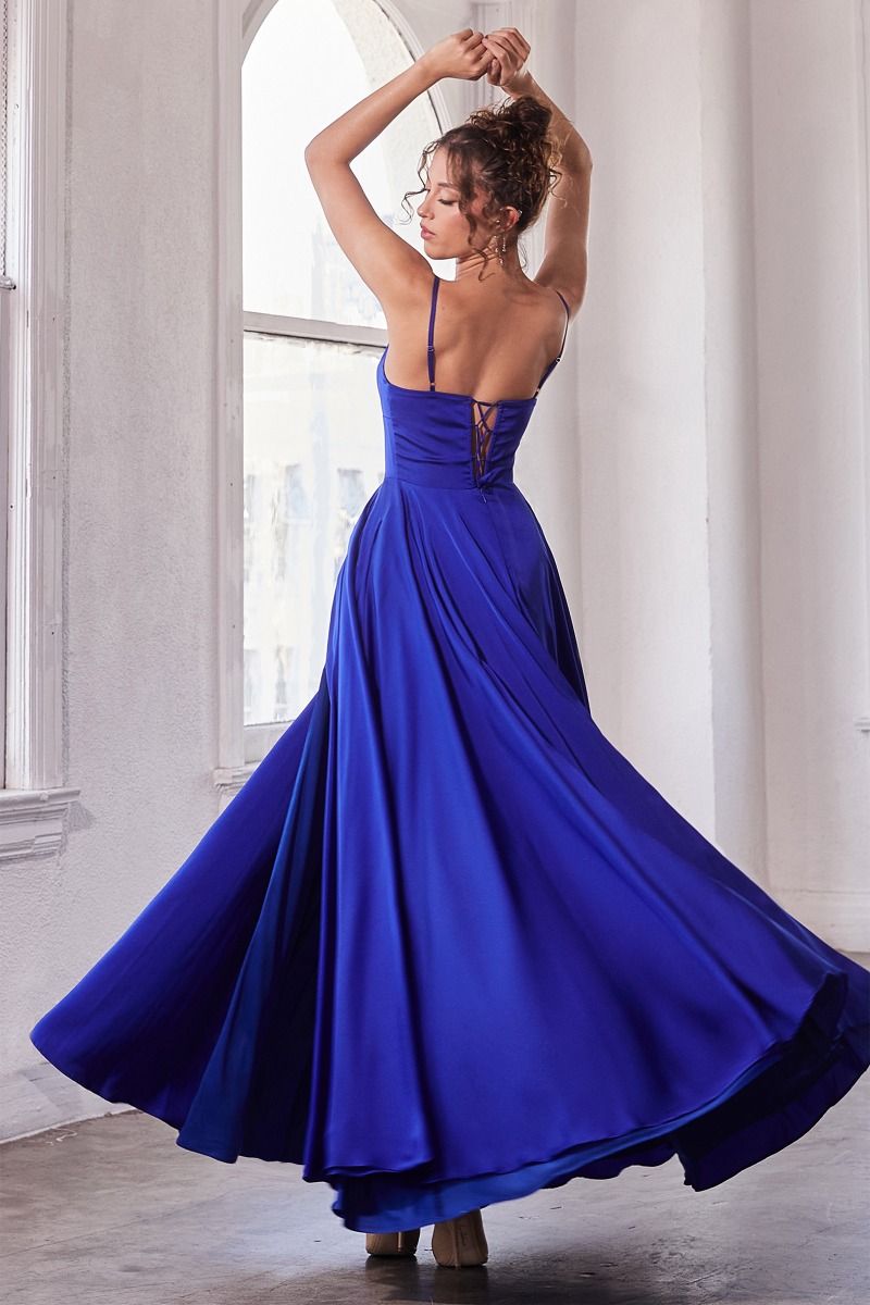 CD24-B8402 SATIN A-LINE GOWN