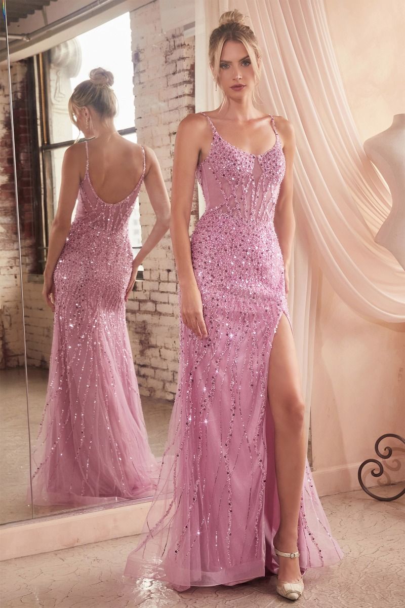 CD24-CD0220 SEQUIN FITTED GOWN