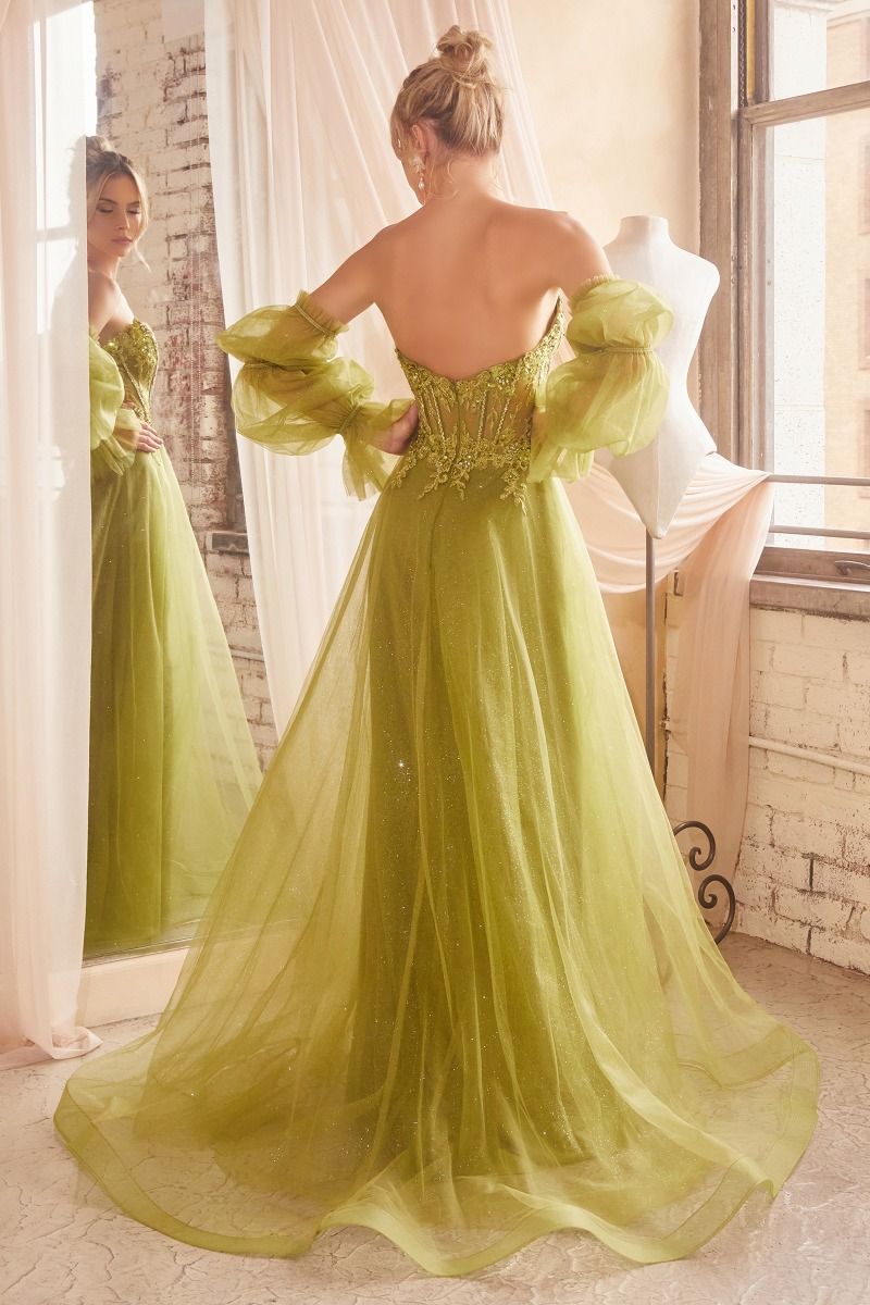 CD24-CD830 STRAPLESS BALL GOWN WITH REMOVABLE SLEEVES